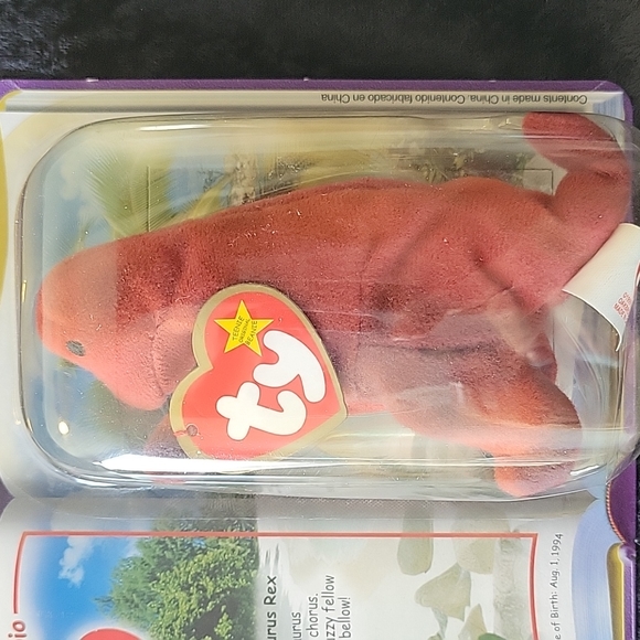 TY 2000 McDonald's Teenie Beanie Rex the Tyrannosaurus Rex - Picture 3 of 6